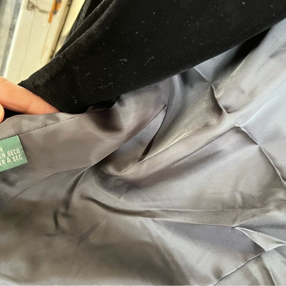 Lauren Ralph Lauren Black Silk Blend Velvet Cocktail Party Blazer Women's X-Larg - Picture 10 of 11